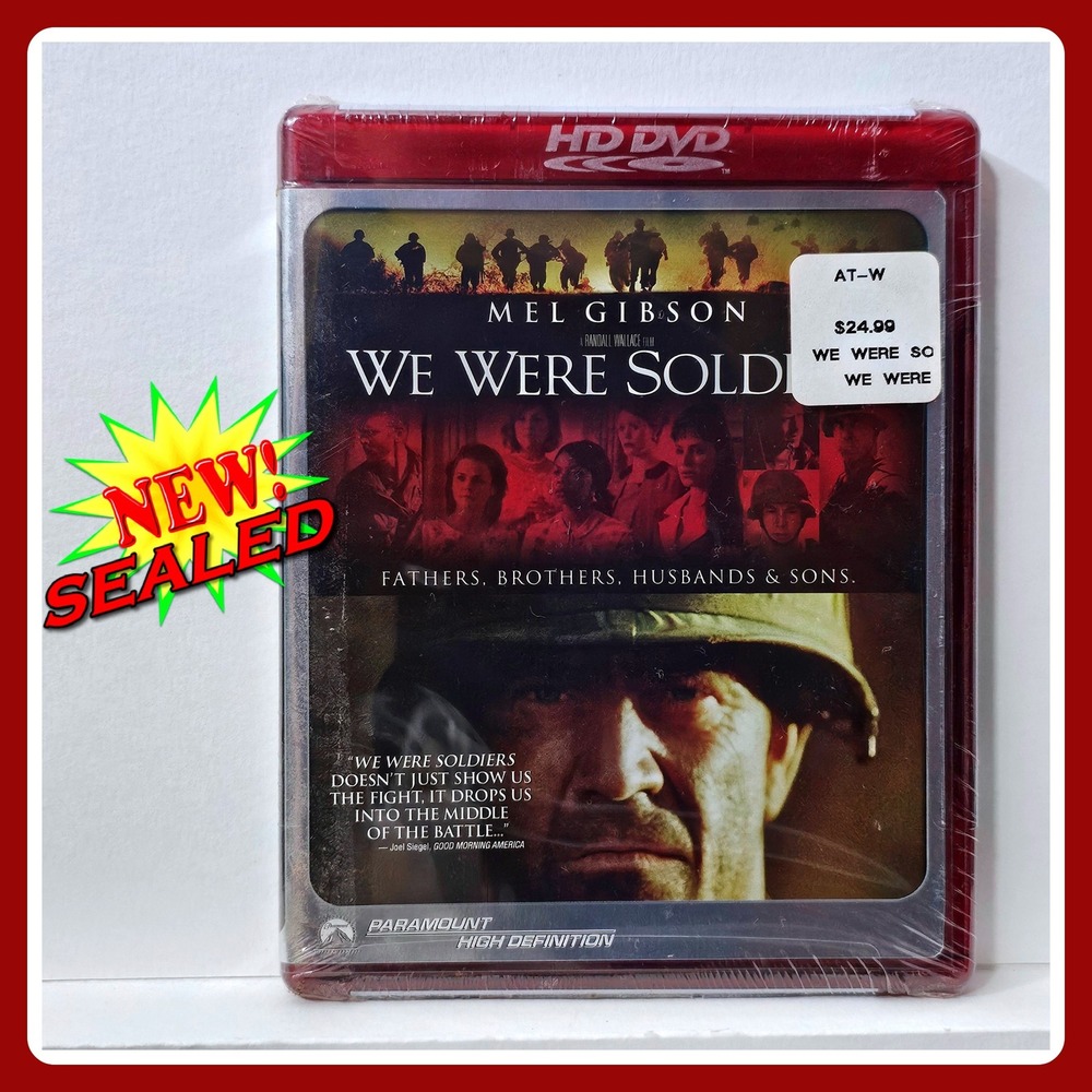 We Were Soldiers HD DVD Mel Gibson New Sealed Paramount‎ 1080p War Drama Movie